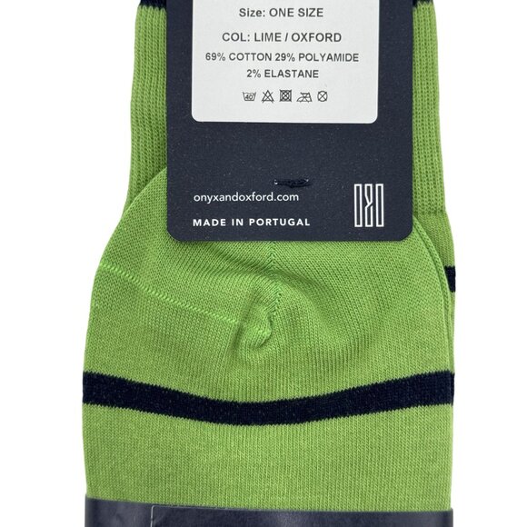 NEW Made in Portugal Onyx & Oxford Socks One Size Cotton Elegant striped socks - Picture 7 of 14